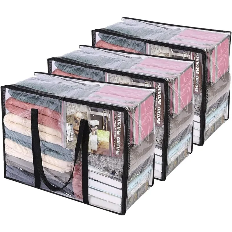 Vieshful Clear Clothes Storage Bag Organizer with Reinforced Handle, Vinyl Storage Bag for Comforter, Blanket, Bedding, Duvet
Vieshful Clear Clothes Storage Bag Organizer with Reinforced Handle, Vinyl Storage Bag for Comforter, Blanket, Bedding, Duvet