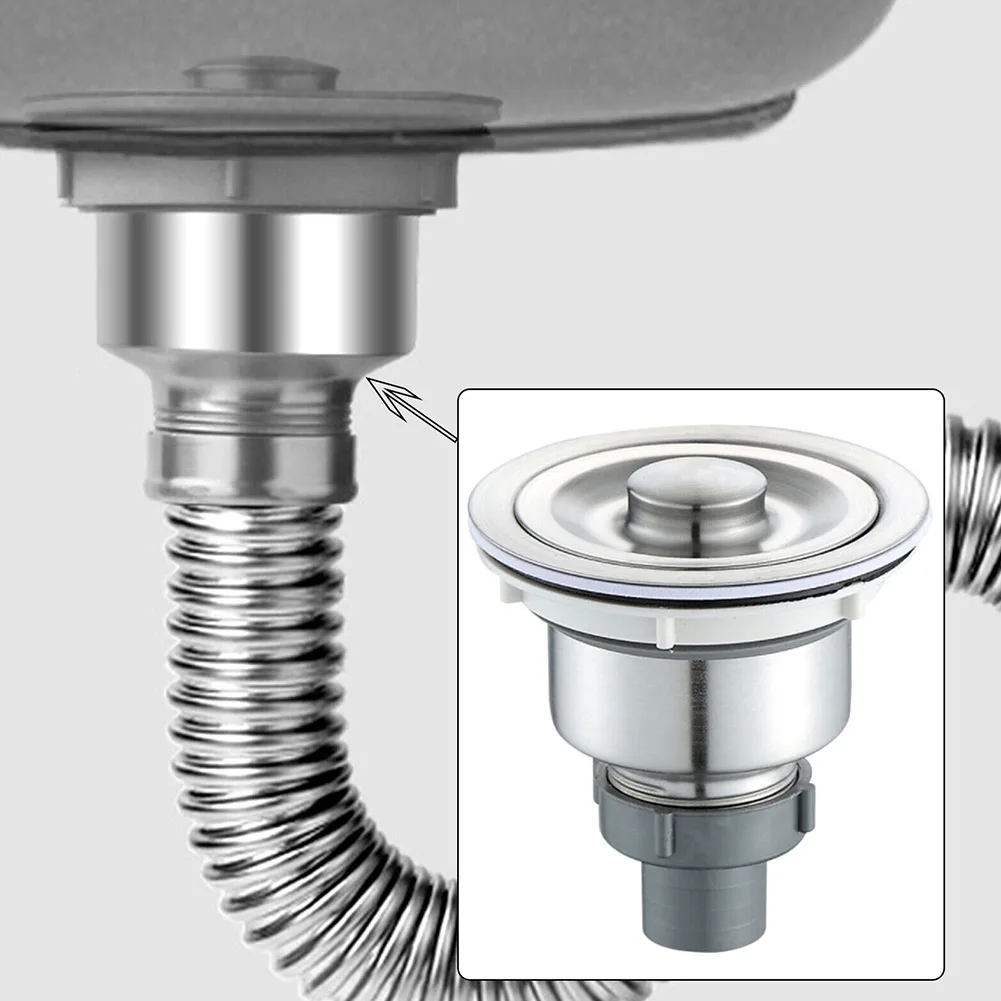 Stainless Steel Kitchen Sink Drain Assembly Waste Strainer And Basket Strainer Stopper Waste Plug Sink Basin Drain Filter
Stainless Steel Kitchen Sink Drain Assembly Waste Strainer And Basket Strainer Stopper Waste Plug Sink Basin Drain Filter