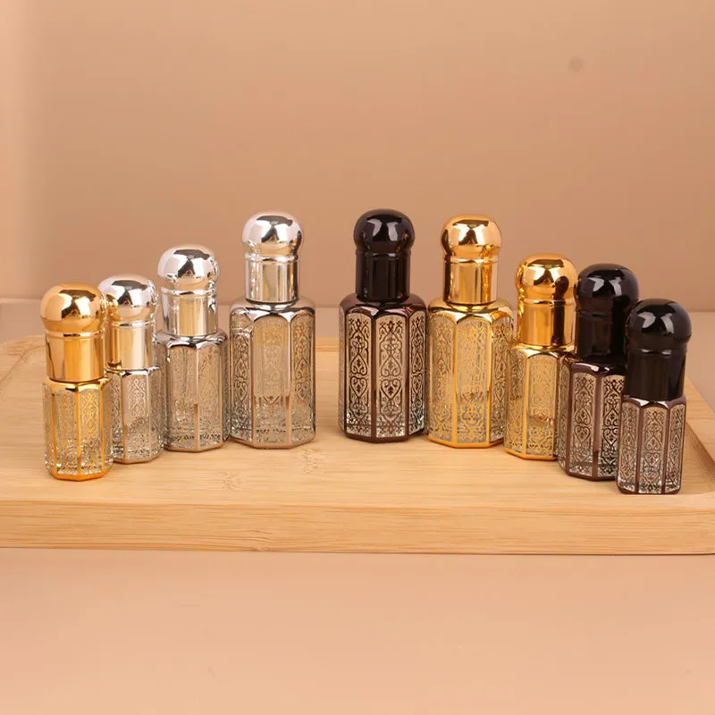 

10/30pcs Roll on Glass Bottle 3ml 6ml 12ml Essential Oil Container Gold/Silver/Black Empty Refillable Mini Roller Perfume Bottle