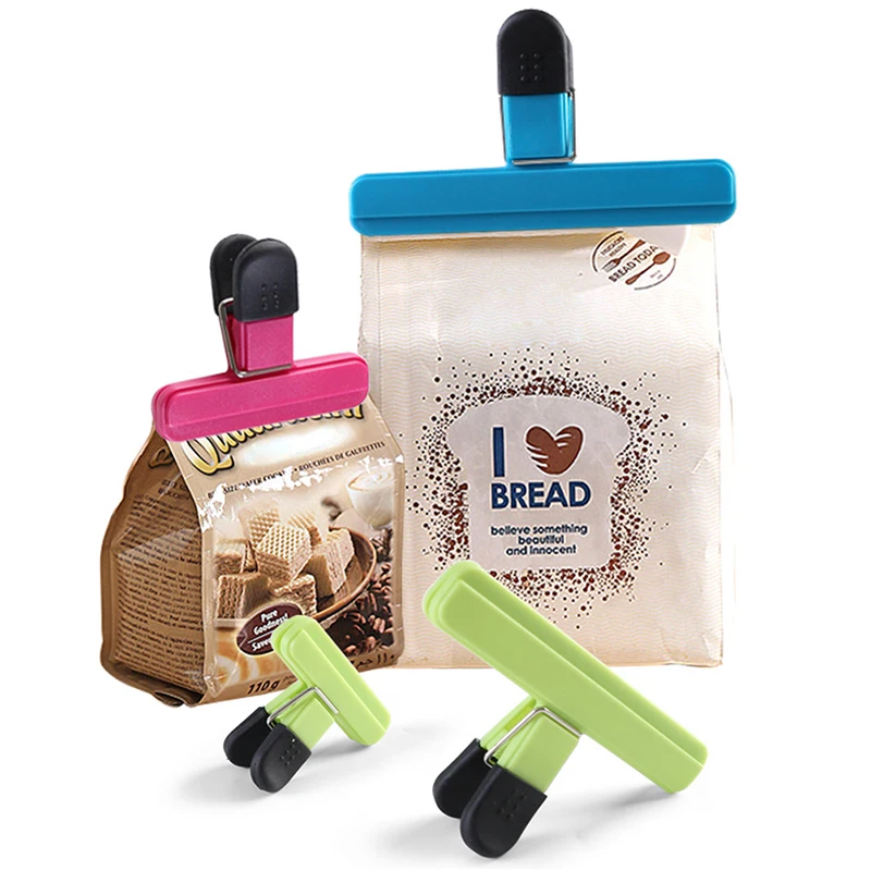 

Portable Food Bag Clips Snacks Sealer Bags Fresh-keeping Clamp Tea Sealing Clip Kitchen Gadgets