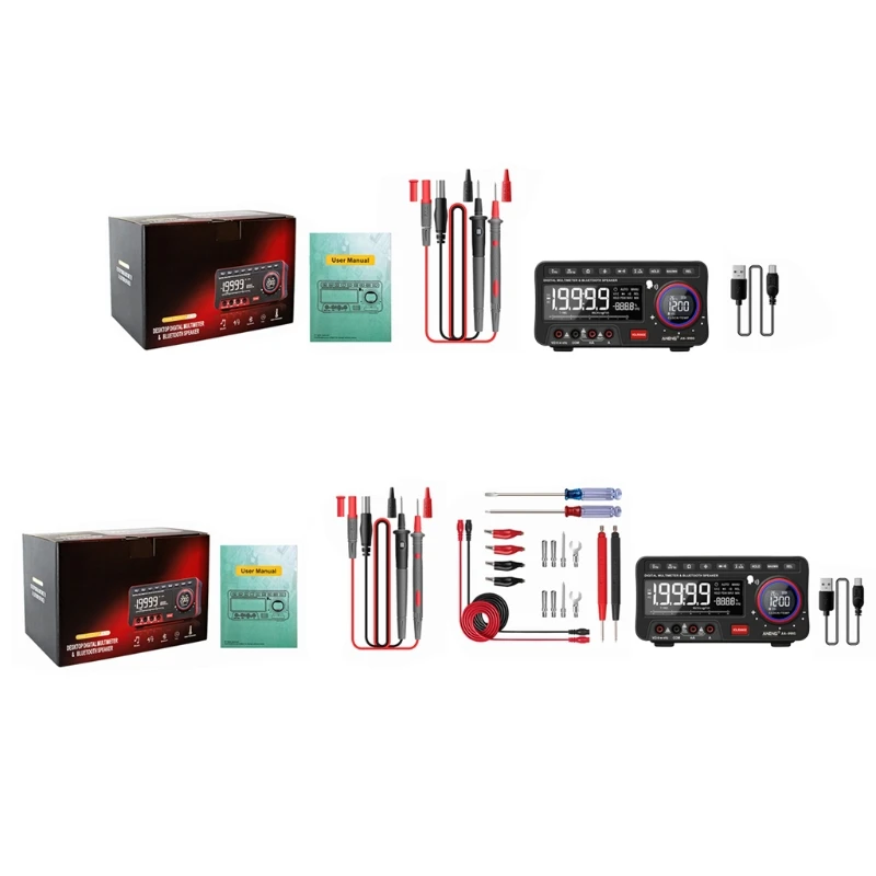 LCD Display Bench Type Digital Multimeters Volt Amp Ohm Capacitance Hz 19999 Counts Automatic Range Tester High-Accuracy
LCD Display Bench Type Digital Multimeters Volt Amp Ohm Capacitance Hz 19999 Counts Automatic Range Tester High-Accuracy