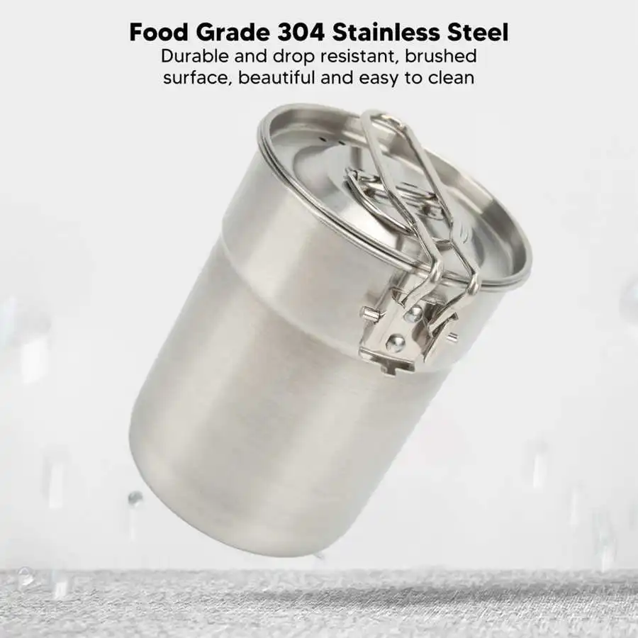 Camping Cup Food Grade 304 Stainless Steel Foldable Handle Hiking Cookware Coffee Mug Lightweight For Outdoor Mountaineering
Camping Cup Food Grade 304 Stainless Steel Foldable Handle Hiking Cookware Coffee Mug Lightweight For Outdoor Mountaineering