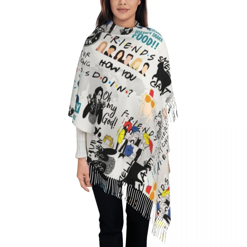 Funny Friends Collage Scarf Wrap Women Long Winter Warm Tassel Shawl Unisex TV Show Scarves
Funny Friends Collage Scarf Wrap Women Long Winter Warm Tassel Shawl Unisex TV Show Scarves
