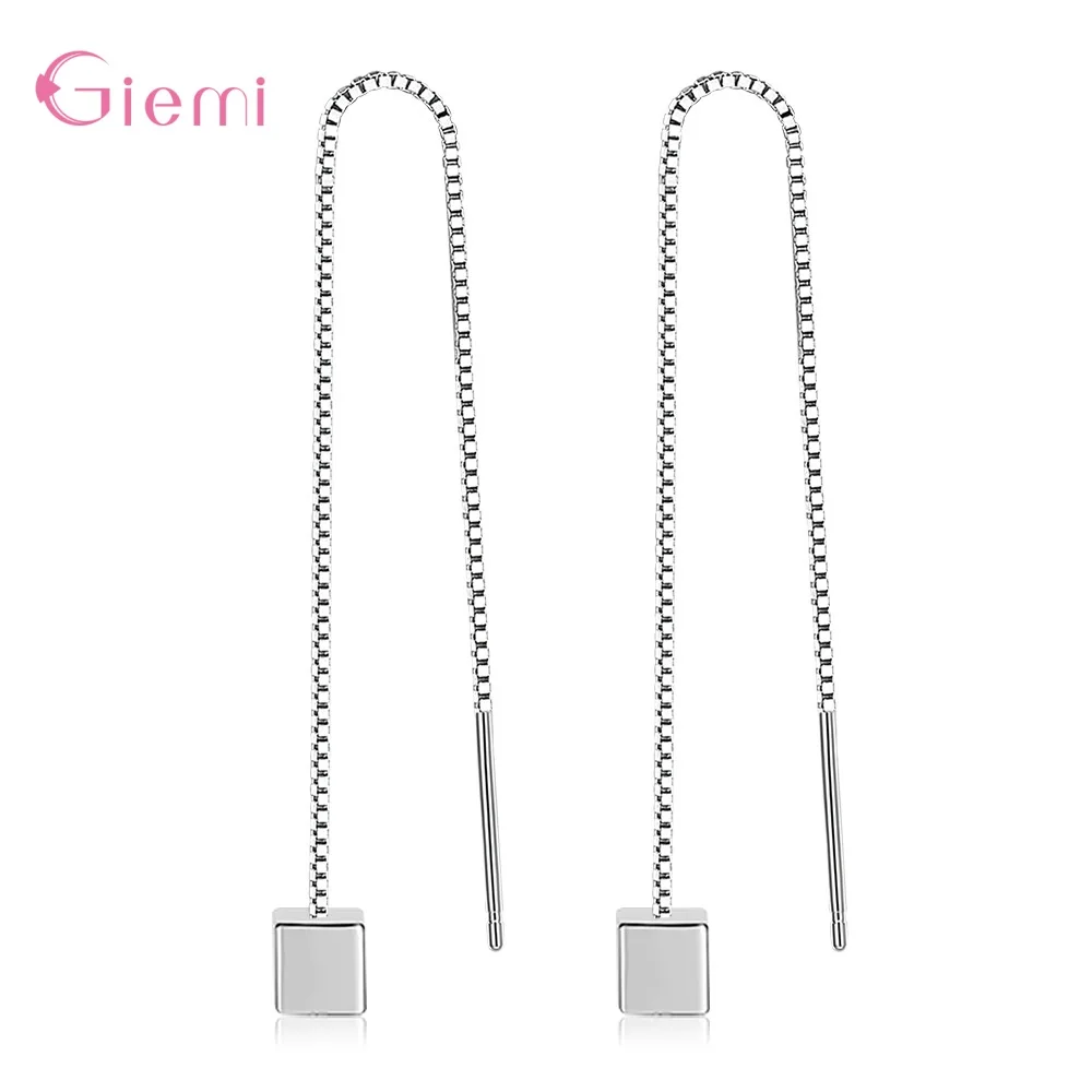 Long Tassel Chain Cube Pendant Dangle Earrings For Women Hot Sale Ear Dangle Jewelry Genuine 925 Sterling Silver Orecchini
Long Tassel Chain Cube Pendant Dangle Earrings For Women Hot Sale Ear Dangle Jewelry Genuine 925 Sterling Silver Orecchini