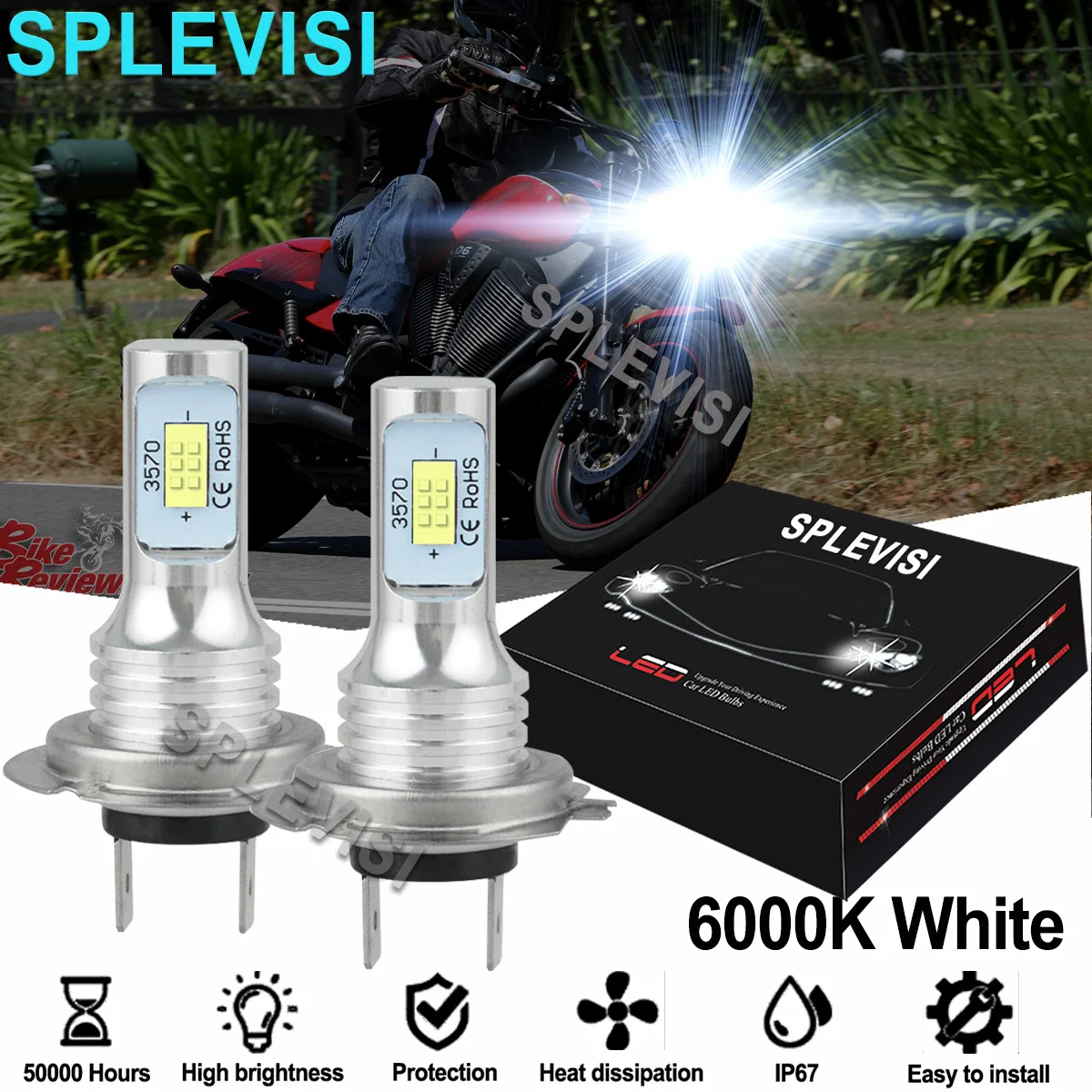 2PCS Bright White Motocycle 35W LED Headlight Bulbs 6000K Kit For Victory Hammer S 2007-2008 Jackpot Arlen Ness 2007 2008
2PCS Bright White Motocycle 35W LED Headlight Bulbs 6000K Kit For Victory Hammer S 2007-2008 Jackpot Arlen Ness 2007 2008