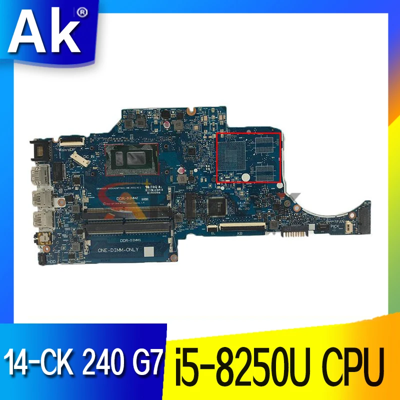 

L23232-001 L23232-601 6050A2977601-MB-A01 UMA w i5-8250U CPU for HP Laptop 14-CK Series 240 G7 NoteBook PC Motherboard Mainboard