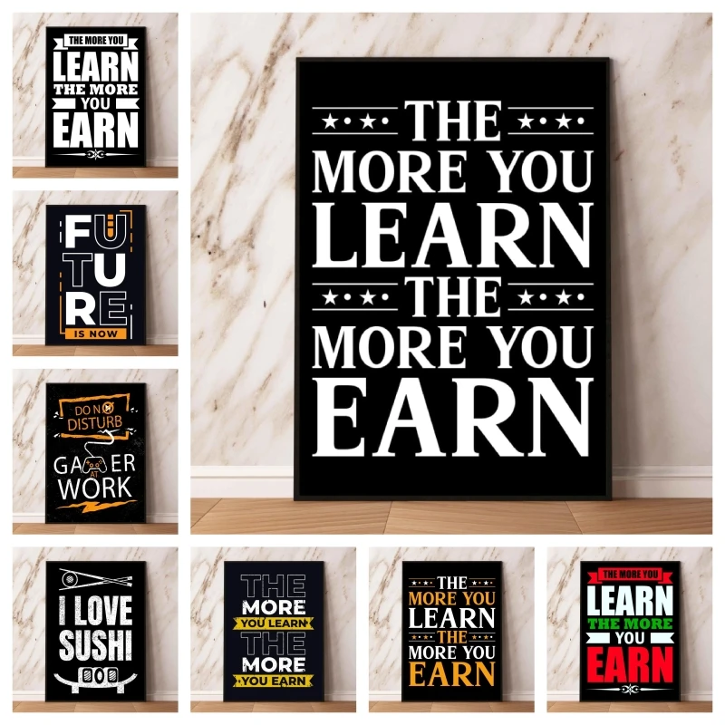 Canvas Artwork Painting The more you learn Quotes Cartoon Character Picture Children's Bedroom Decor Poster Home Friends Gifts
Canvas Artwork Painting The more you learn Quotes Cartoon Character Picture Children's Bedroom Decor Poster Home Friends Gifts