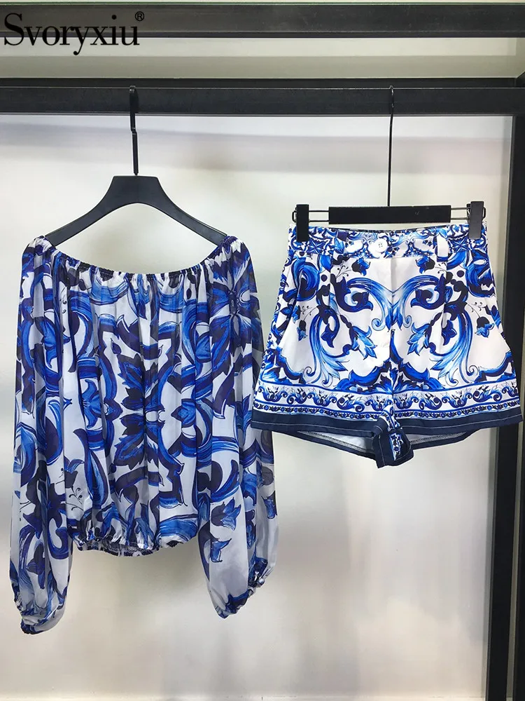 Женский костюм с шортами Svoryxiu, белый винтажный костюм из рубашки с воротником-лодочкой и шортов с обычной талией на весну 
Женский костюм с шортами Svoryxiu, белый винтажный костюм из рубашки с воротником-лодочкой и шортов с обычной талией на весну