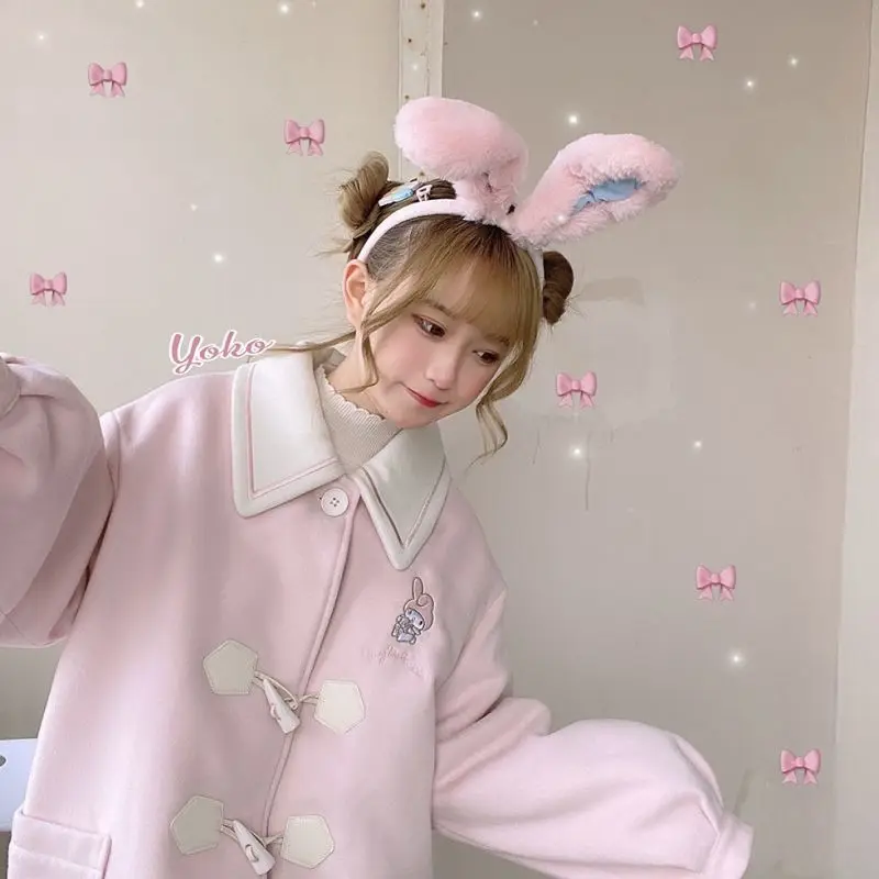 Женская куртка с вышивкой Hello Kitty, теплая шерстяная куртка с густыми пуговицами
Женская куртка с вышивкой Hello Kitty, теплая шерстяная куртка с густыми пуговицами
