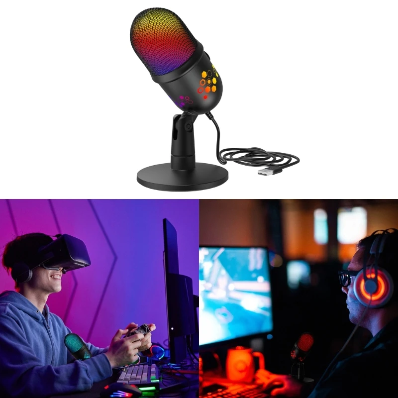 RGB USB Condenser Gaming Microphone for PC Laptop Phone Computer Microphone Drop Shipping
RGB USB Condenser Gaming Microphone for PC Laptop Phone Computer Microphone Drop Shipping