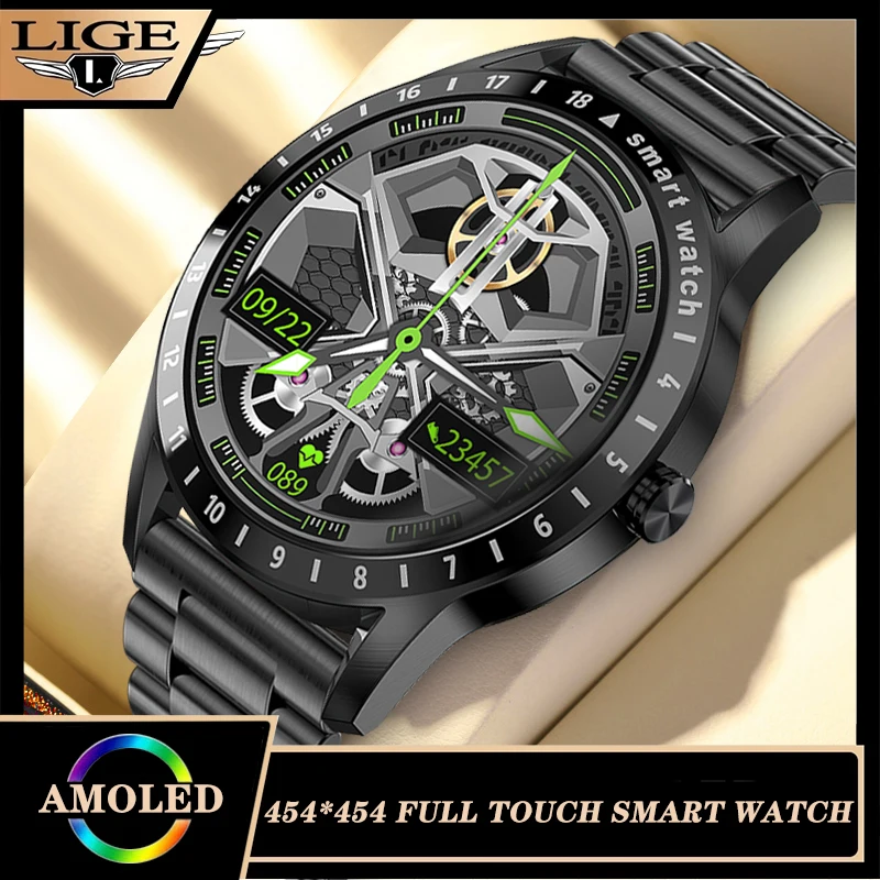 LIGE Smart Watches Men Sports Fitness Tracker Heart Rate Blood Pressure Blood Oxygen Full Touch Screen 454*454 AMOLED Smartwatch
LIGE Smart Watches Men Sports Fitness Tracker Heart Rate Blood Pressure Blood Oxygen Full Touch Screen 454*454 AMOLED Smartwatch