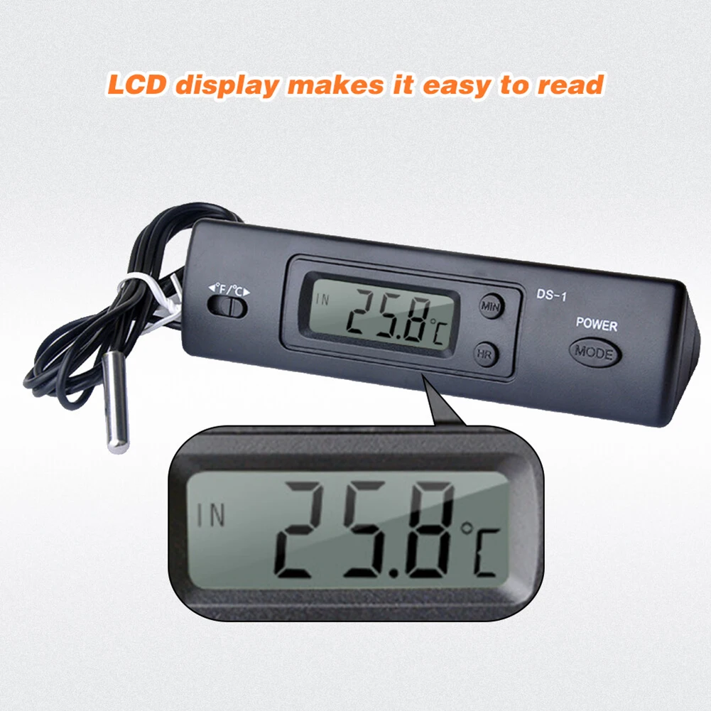 1pc Car LCD Digital Electronic Thermometer Temperature Meter Multifunction Clock Time Display With Probe Inner Electronics
1pc Car LCD Digital Electronic Thermometer Temperature Meter Multifunction Clock Time Display With Probe Inner Electronics