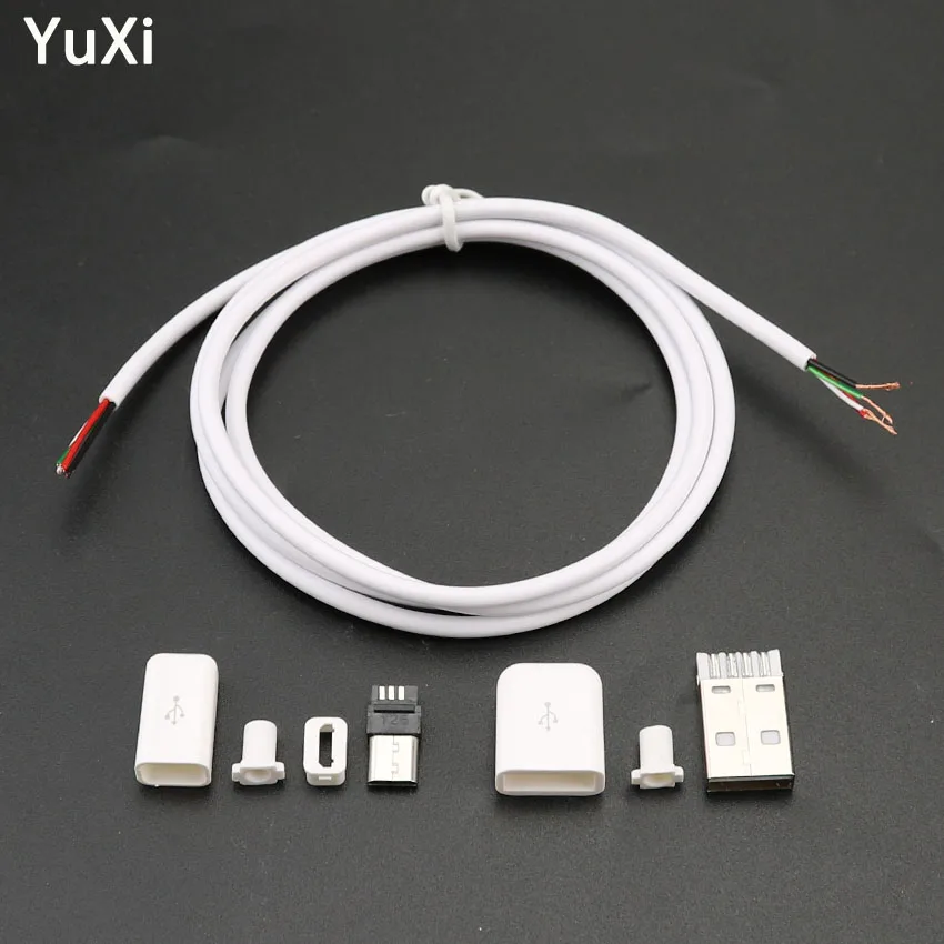 YuXi DIY Welding plug 1.5A Micro 5Pin USB Male Plug phone charging Connectors Connector Cable Kit Black White 
YuXi DIY Welding plug 1.5A Micro 5Pin USB Male Plug phone charging Connectors Connector Cable Kit Black White