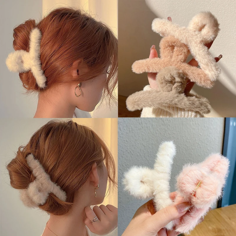 Korea Fashion Warm Winter Furry Hair Clips for Women Plush Shark Hairpins Plus Size Cute Elegant Hair Claws Hair Accessories
Korea Fashion Warm Winter Furry Hair Clips for Women Plush Shark Hairpins Plus Size Cute Elegant Hair Claws Hair Accessories