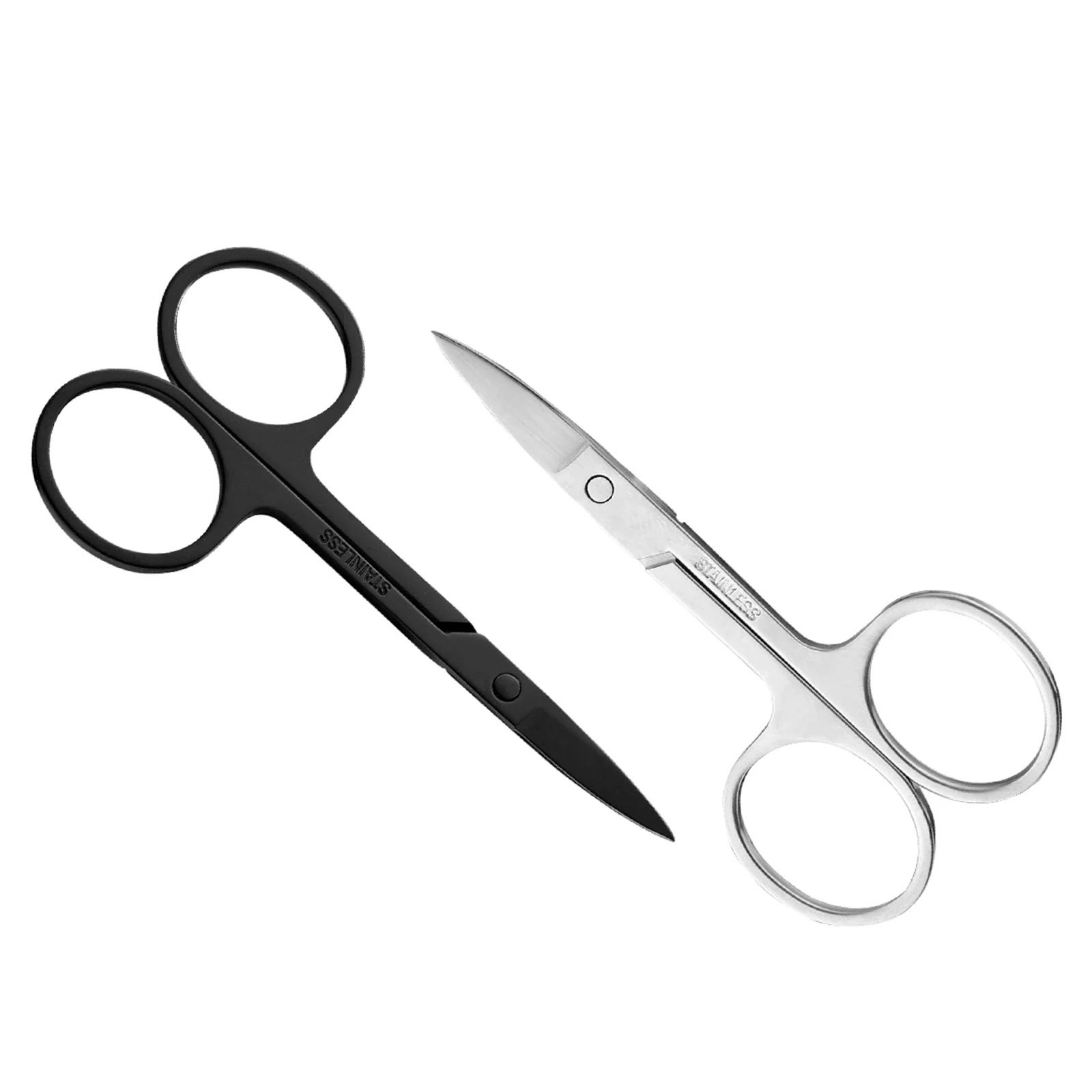 

New Professional Stainless Nails Eyebrow Nose Eyelash Cuticle Trimmer Epilator Scissor Manicure Tool Curved Pedicure Scissors