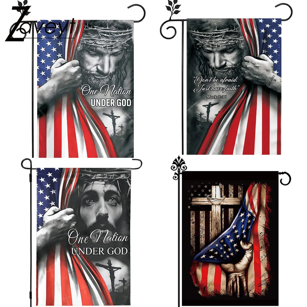 12x18" One Nation Under God Flag Double Sided American Jesus Garden Flag Christian Christ Yard Flag God Bless America Flag
12x18" One Nation Under God Flag Double Sided American Jesus Garden Flag Christian Christ Yard Flag God Bless America Flag
