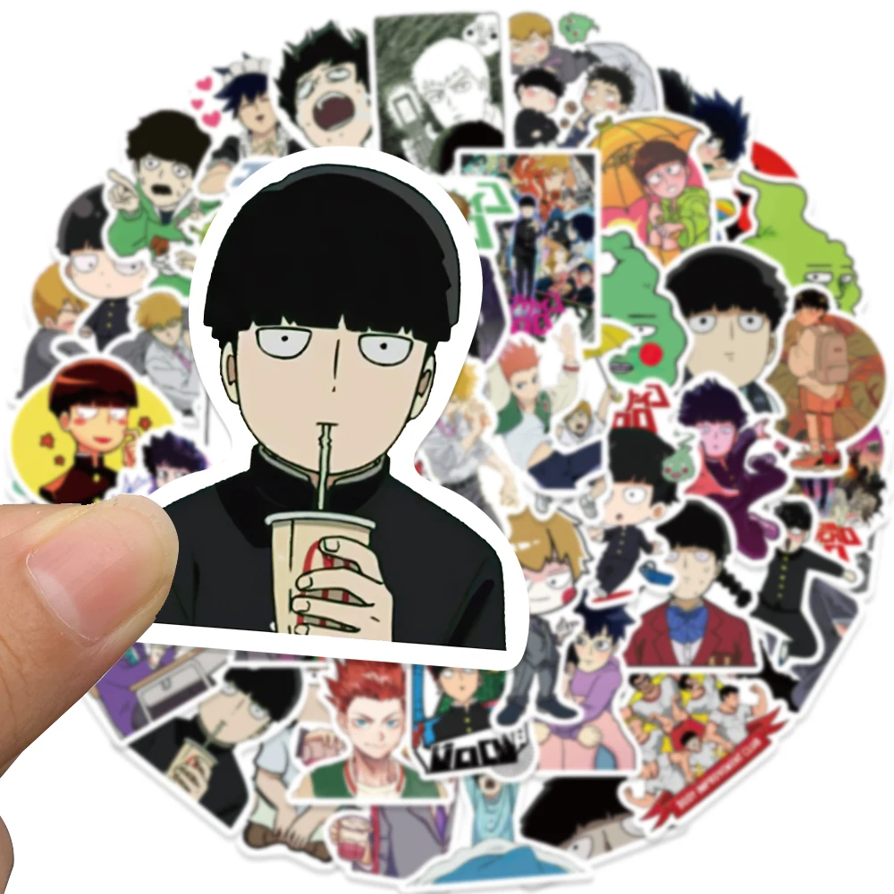 52Pcs Hot Anime Mobu Saiko Hyaku Stickers Mob Psycho 100 for Laptop Skateboard Phone Guitar Fridge Luggage Pegatinas Decals
52Pcs Hot Anime Mobu Saiko Hyaku Stickers Mob Psycho 100 for Laptop Skateboard Phone Guitar Fridge Luggage Pegatinas Decals