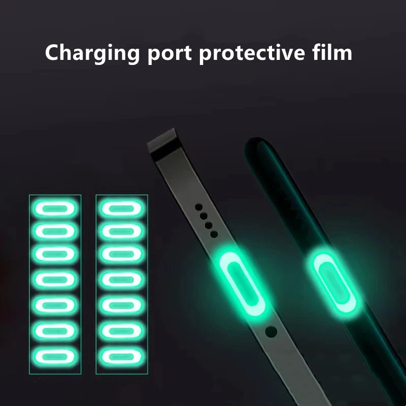 10PCS Anti-scratch Luminous Mobile Phone Charging Port Sticker for Iphone 11 13 12Pro XR Xs 8 7 6 Plus Charge Protective Film
10PCS Anti-scratch Luminous Mobile Phone Charging Port Sticker for Iphone 11 13 12Pro XR Xs 8 7 6 Plus Charge Protective Film