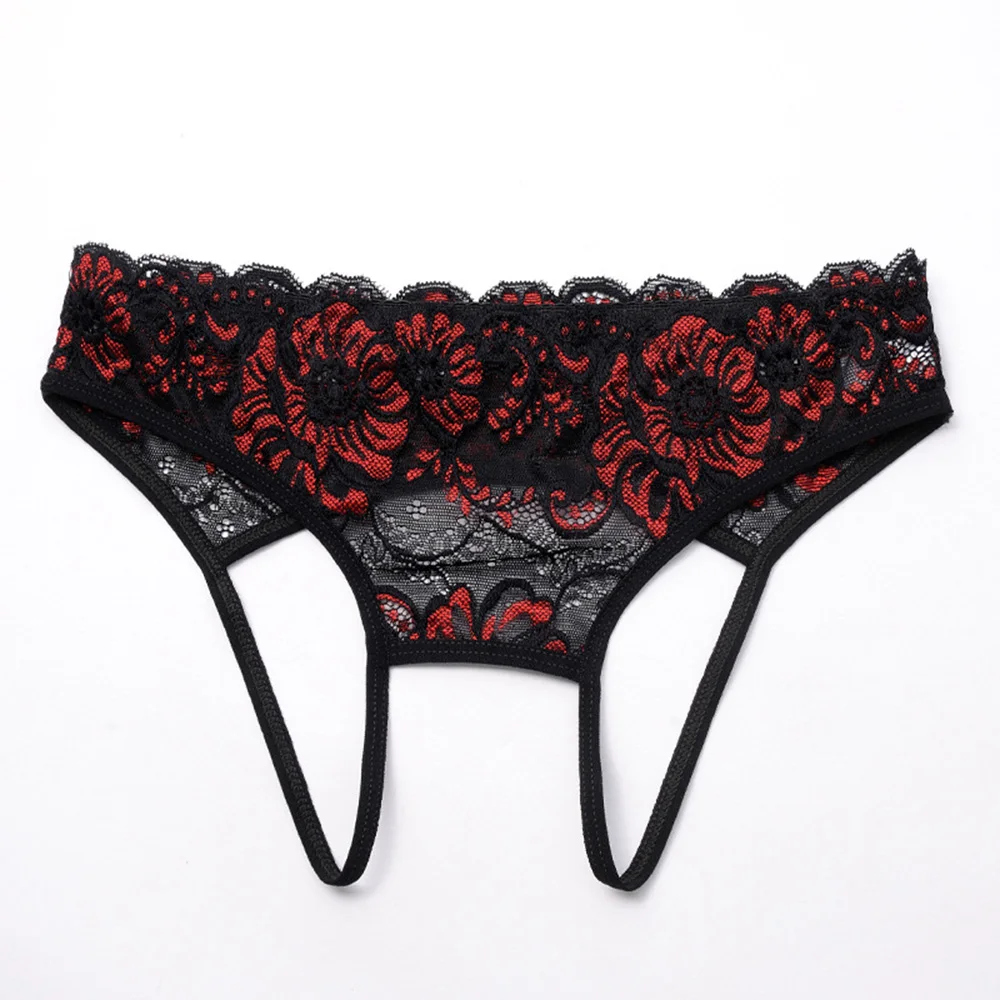Sexy Women's Lace G-String Open Crotch Open Butt Panties Floral Embroidery Briefs Tempting Underwear Skin-Friendly Lingerie
Sexy Women's Lace G-String Open Crotch Open Butt Panties Floral Embroidery Briefs Tempting Underwear Skin-Friendly Lingerie
