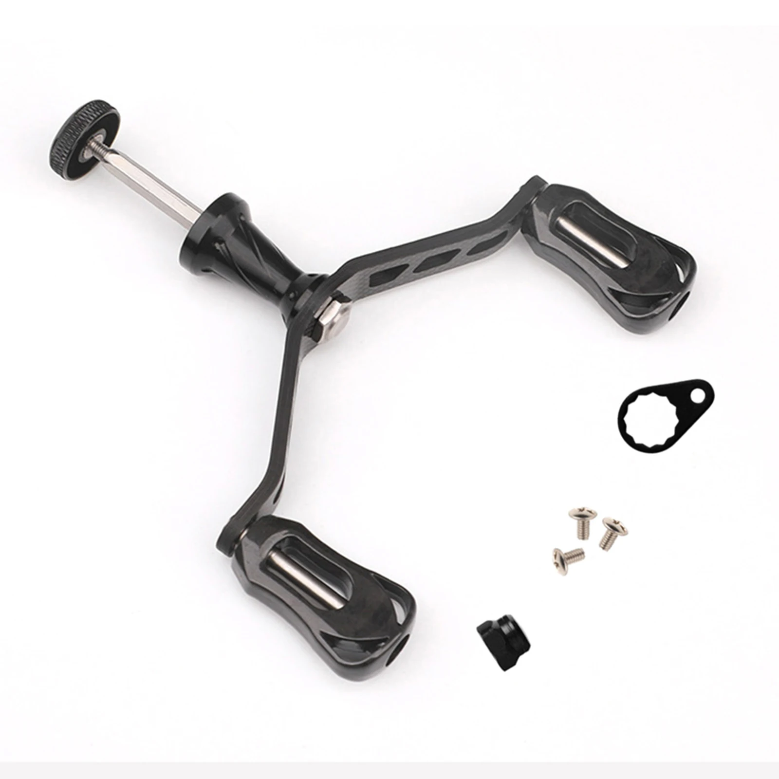 Left Right DIY Carbon Fiber Spinning-Reel Double Handle Rubber Knob Replacement Fishing Reel Rocker Arm Accessories Suitable
Left Right DIY Carbon Fiber Spinning-Reel Double Handle Rubber Knob Replacement Fishing Reel Rocker Arm Accessories Suitable