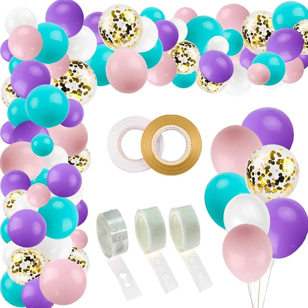 JOLLYBOOM Pink Purple Teal White Balloon Garland Arch Kit Background Decoration for Baby Shower Wedding Birthday Party Supplies
JOLLYBOOM Pink Purple Teal White Balloon Garland Arch Kit Background Decoration for Baby Shower Wedding Birthday Party Supplies
