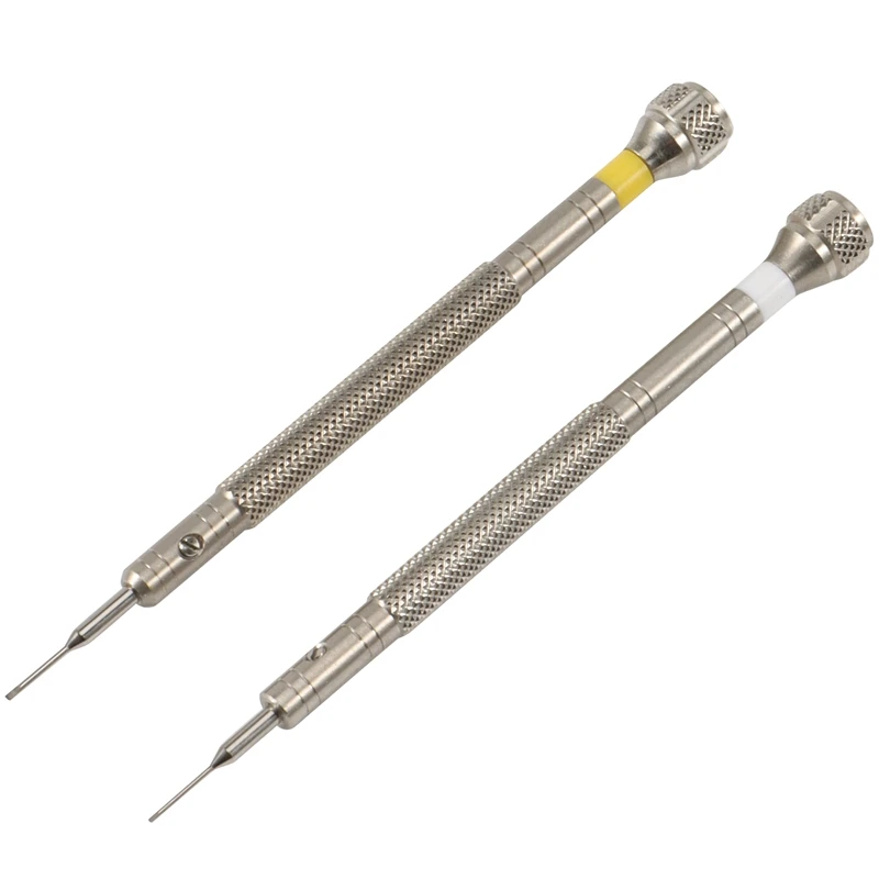 Отвертки для ремонта часов плоского типа, 2 шт./лот, 0,6 мм, 0,8 мм, набор инструментов для ремонта часов, отвертки
Отвертки для ремонта часов плоского типа, 2 шт./лот, 0,6 мм, 0,8 мм, набор инструментов для ремонта часов, отвертки