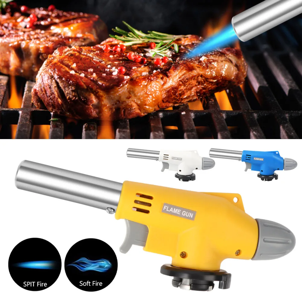 Gas Torch Cooking AutoIgnition Butane Adjustable Kitchen Cooking Torch Lighter Flamethrower for Outdoor BBQ Camping Welding Tool
Gas Torch Cooking AutoIgnition Butane Adjustable Kitchen Cooking Torch Lighter Flamethrower for Outdoor BBQ Camping Welding Tool