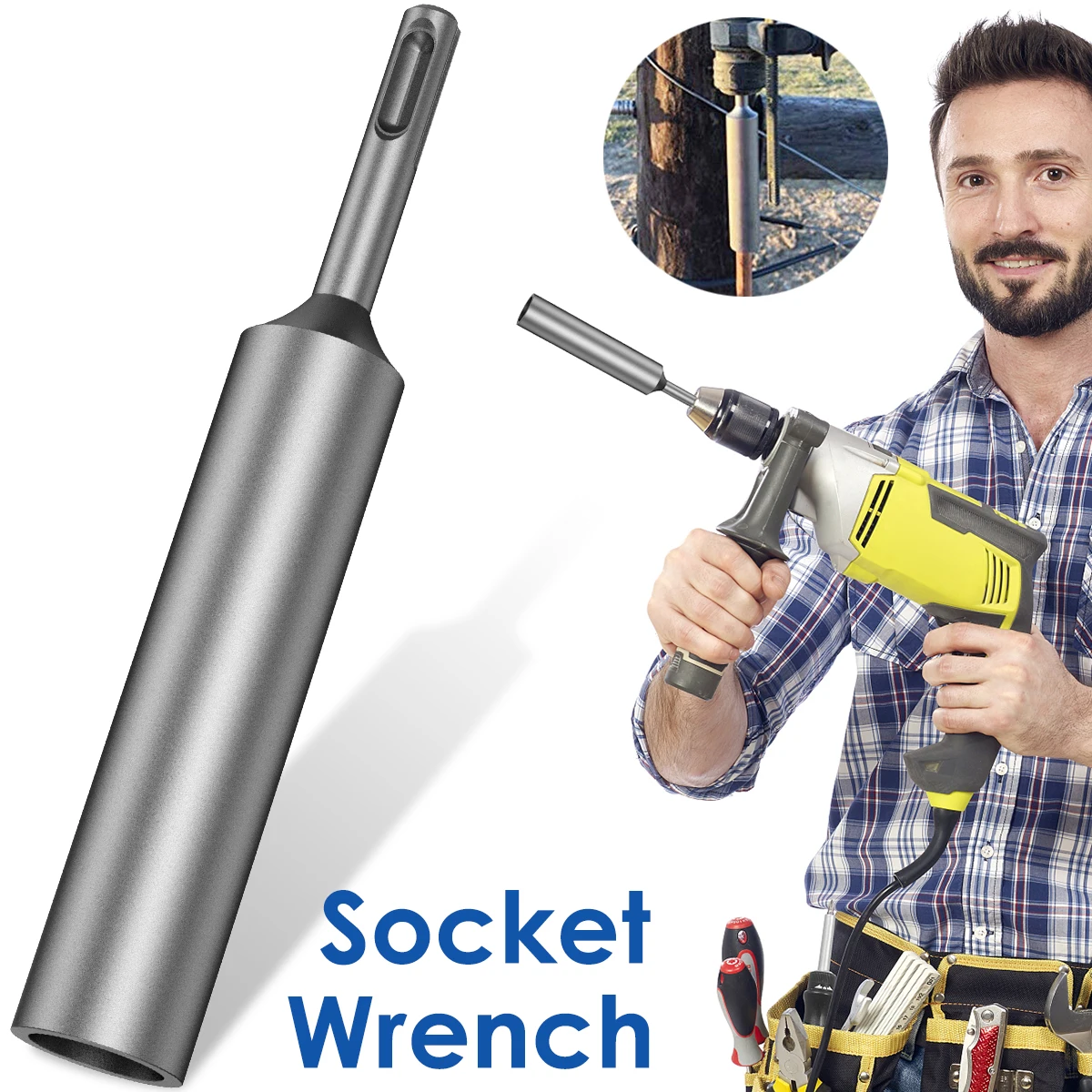 SDS Plus Ground Rod Driver For 5/8Inch 3/4Inch Ground Rods Durable Hardened Steel Ground Rod Driver For Power Tools Accessories
SDS Plus Ground Rod Driver For 5/8Inch 3/4Inch Ground Rods Durable Hardened Steel Ground Rod Driver For Power Tools Accessories