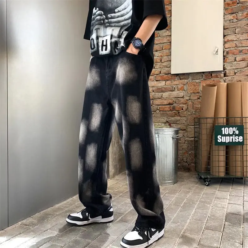 Tie-dye Jeans Trendyol Black Jeans Men's Clothing Hip Hop Denim Pants Trousers for Men Streetwear Man Baggy Oversize Denim Wide
Tie-dye Jeans Trendyol Black Jeans Men's Clothing Hip Hop Denim Pants Trousers for Men Streetwear Man Baggy Oversize Denim Wide