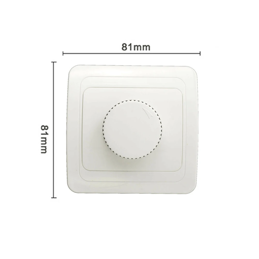 

Switch Rotary Dimmer White 4 To 300W Trailing Edge ABS AC 200V-250V For Conventional Lamps For Halogen Light Led