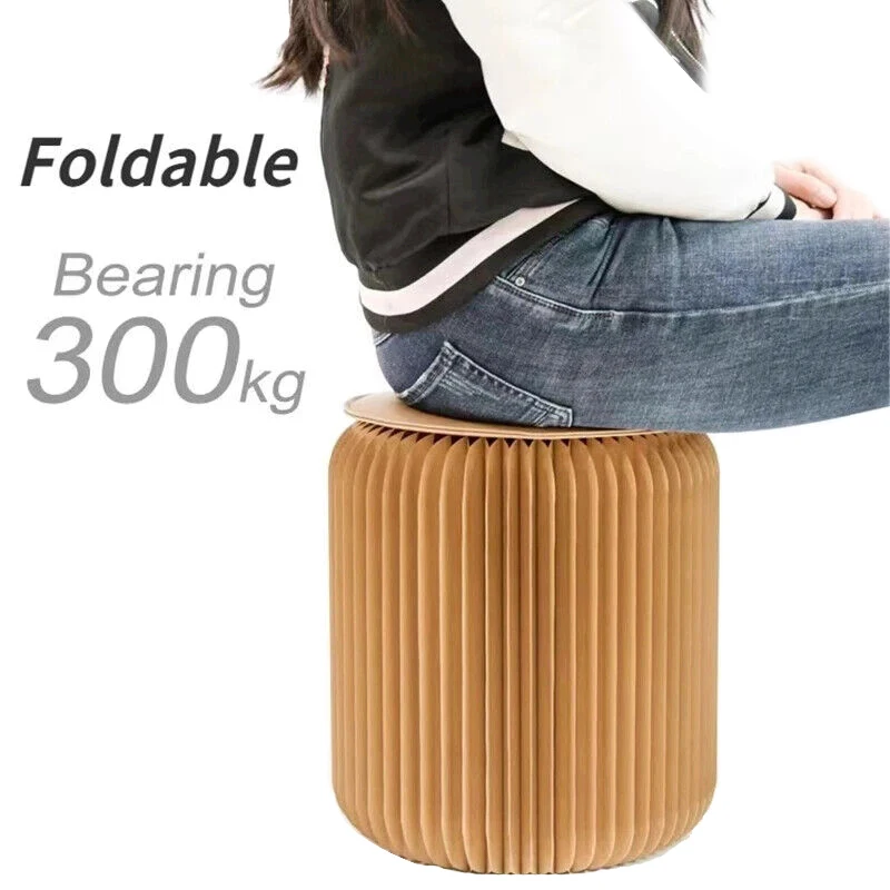 Folding Paper Stool Kraft Paper Organ Bench Creative Space Saving Furniture Portable Seat Round Travel Chair Multifunctional
Folding Paper Stool Kraft Paper Organ Bench Creative Space Saving Furniture Portable Seat Round Travel Chair Multifunctional