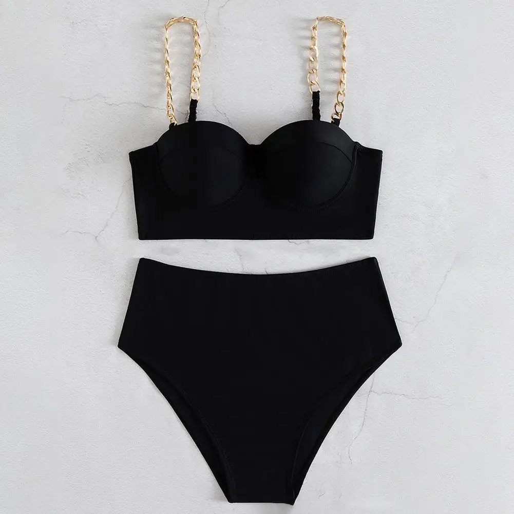 Женский купальник, сексуальный купальный костюм, черный стильный однотонный бикини на бретельках с пуш-ап разрезом
Женский купальник, сексуальный купальный костюм, черный стильный однотонный бикини на бретельках с пуш-ап разрезом