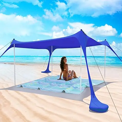 Tent Pop Up Shade Sun Shelter UPF50+ with 4 Stability Poles/Carry Bag/Ground Pegs/Sand Shovel/Windproof Ropes Portable Outdoor
Tent Pop Up Shade Sun Shelter UPF50+ with 4 Stability Poles/Carry Bag/Ground Pegs/Sand Shovel/Windproof Ropes Portable Outdoor