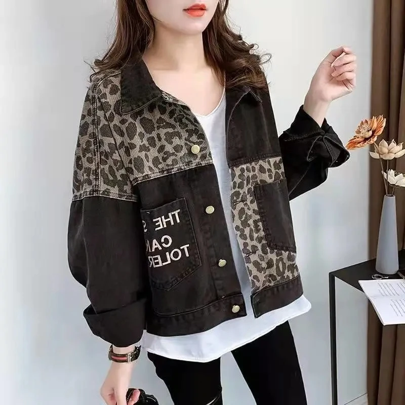 2022 New Denim Coat Women Spring Autumn Women Denim Jacket Leopard Embroidery Ladies Jacket All-match Denim Short Coat
2022 New Denim Coat Women Spring Autumn Women Denim Jacket Leopard Embroidery Ladies Jacket All-match Denim Short Coat