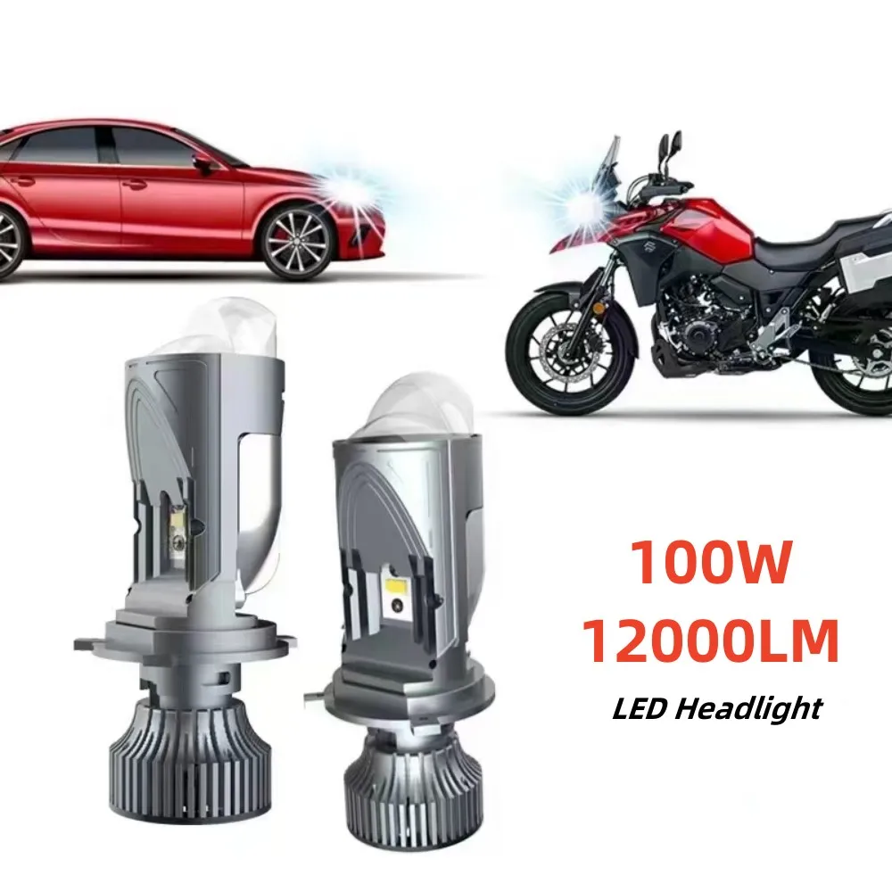 New H4 Car LED Headlight Mini Projector Dual Lens LED Projector Bulb 100W 12000LM 6500K Auto Motorcycles HeadLamp High Low Beam
New H4 Car LED Headlight Mini Projector Dual Lens LED Projector Bulb 100W 12000LM 6500K Auto Motorcycles HeadLamp High Low Beam