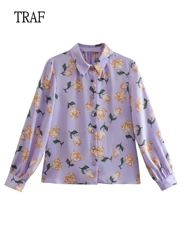 Женская рубашка с принтом, на пуговицах, с длинным рукавом
Женская рубашка с принтом, на пуговицах, с длинным рукавом