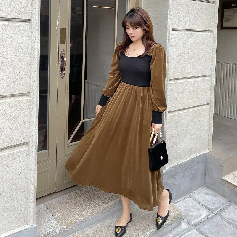 Autumn Dress Women Side Neck Dress Bubble Sleeve Fashion Elegent Knitted Long Skirt High Waist Solid Woman Dress Female Dresses
Autumn Dress Women Side Neck Dress Bubble Sleeve Fashion Elegent Knitted Long Skirt High Waist Solid Woman Dress Female Dresses
