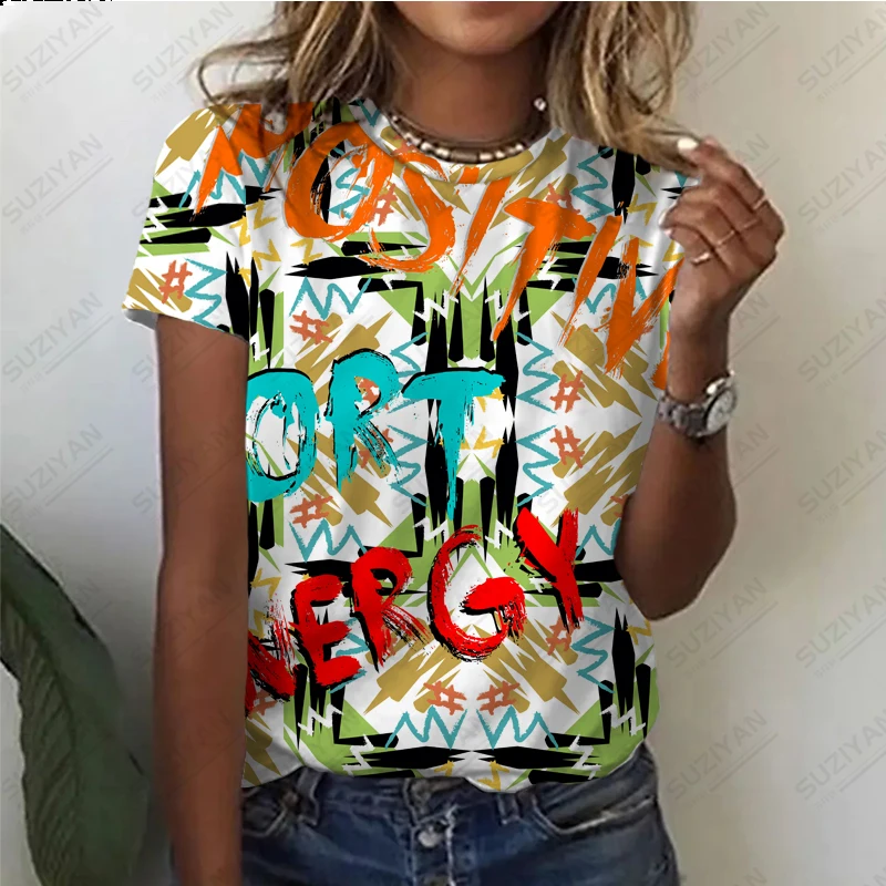 Summer Apparel High Quality Women's Tops Retro Graffiti Clothing Leisure Style Women's T-shirts Hot Selling Plus Size Tops
Summer Apparel High Quality Women's Tops Retro Graffiti Clothing Leisure Style Women's T-shirts Hot Selling Plus Size Tops