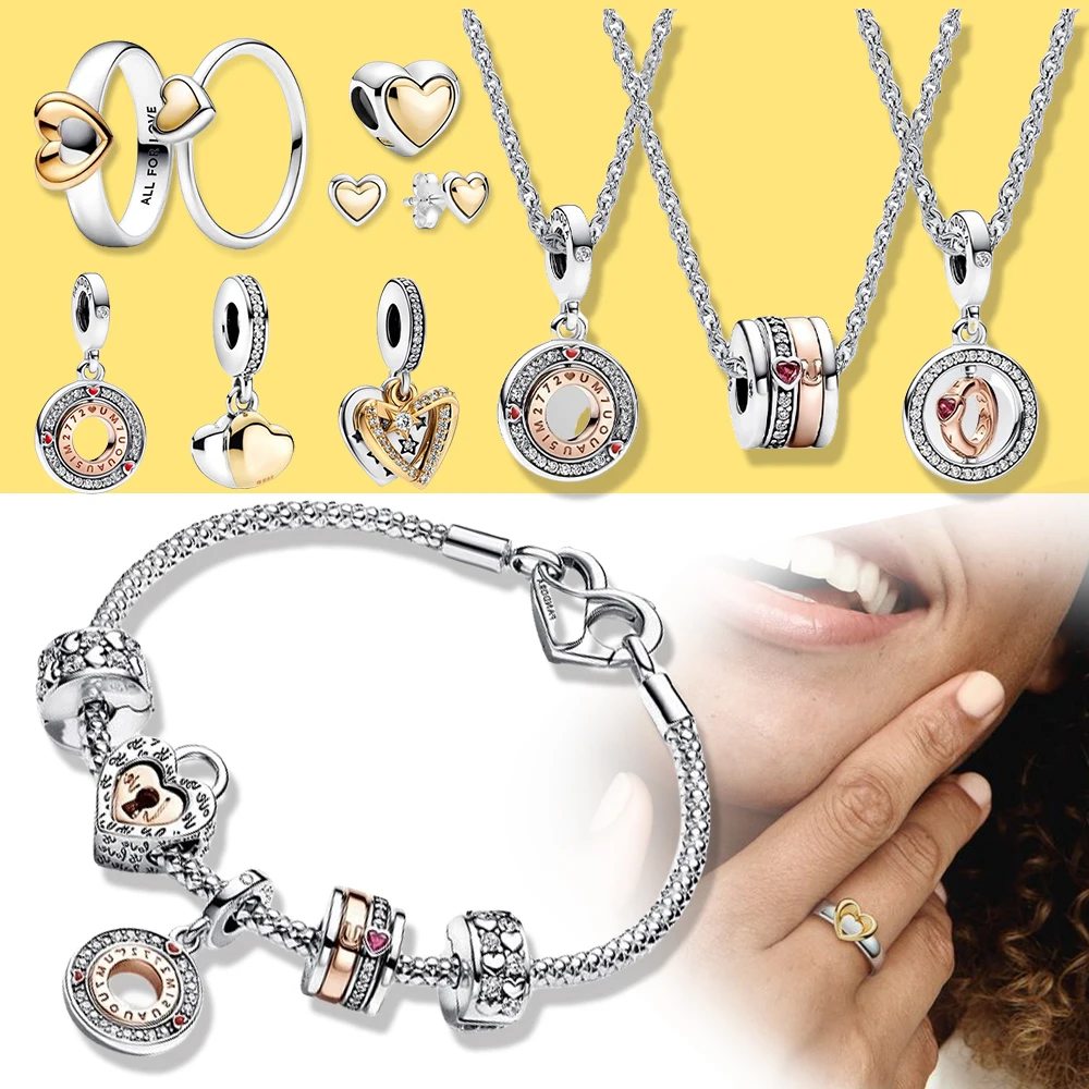 2023 Original Gift Pandora Love 925 Silver Ring Necklace Shining Talisman Original Pendant Women's Gift
2023 Original Gift Pandora Love 925 Silver Ring Necklace Shining Talisman Original Pendant Women's Gift