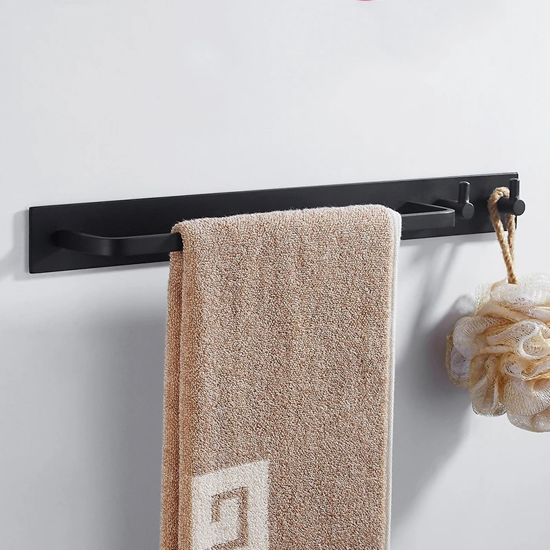 Nail Free Black Towel Bar With Hook Hanger Single Towel Bar Towel Holder Bathroom Accessories Never Rust Towel Rack
Nail Free Black Towel Bar With Hook Hanger Single Towel Bar Towel Holder Bathroom Accessories Never Rust Towel Rack