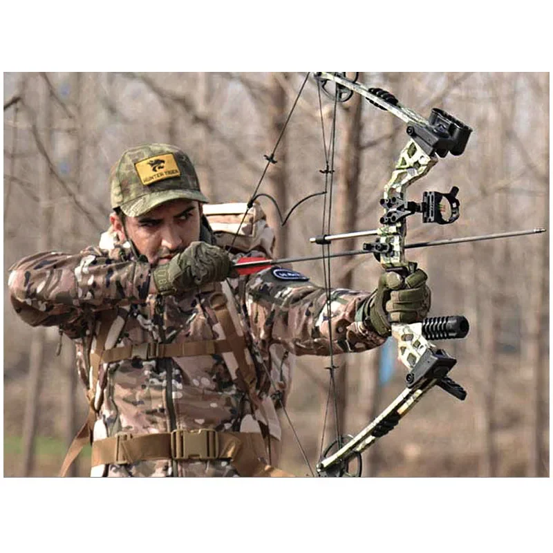 

1set Archery 20-70lbs Compound Bow with Bow Sight Stabilizer Shooting Fishing Pully Bow IBO 310FPS for Hunting Accessories
