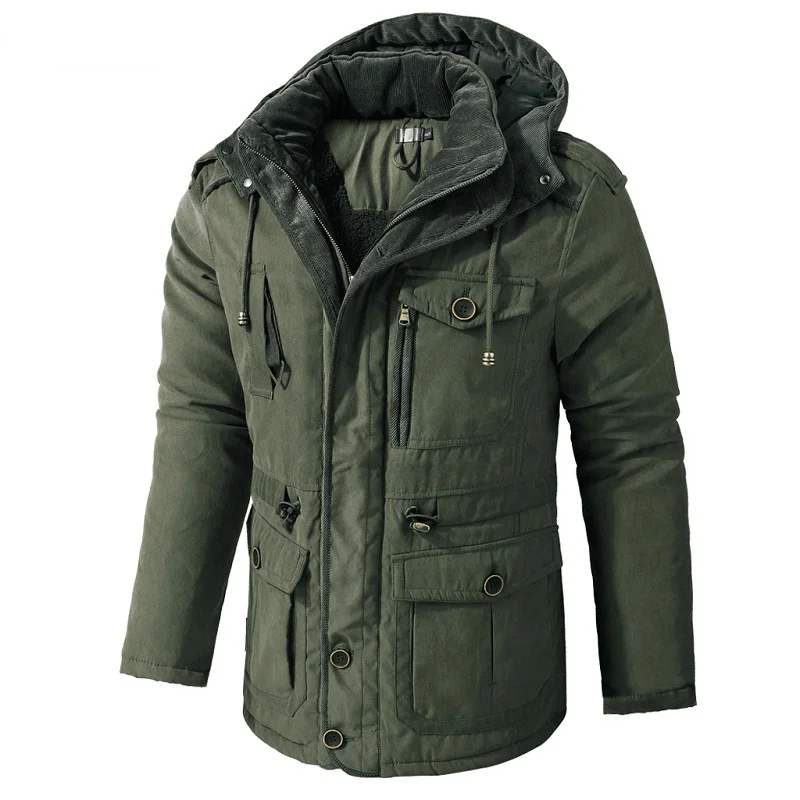 2021 New Winter Thick Warm Jacket Men Casual Thick Hooded Windproof Parka Solid Color Plus Size Multi Pocket Men Jacket S-2Xl
2021 New Winter Thick Warm Jacket Men Casual Thick Hooded Windproof Parka Solid Color Plus Size Multi Pocket Men Jacket S-2Xl