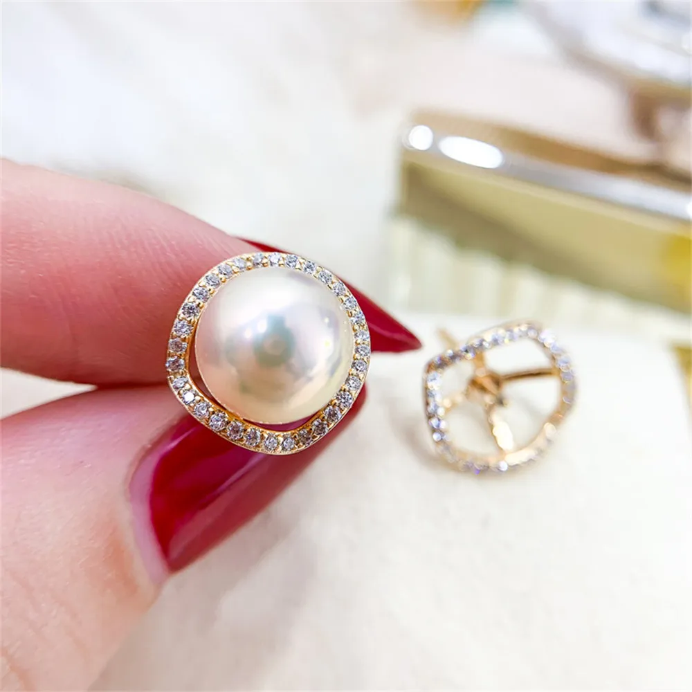 DIY Pearl Earnail Accessories S925 Sterling Silver Jewelry Gold Earnail Female Empty Fit 8-10mm Beads
DIY Pearl Earnail Accessories S925 Sterling Silver Jewelry Gold Earnail Female Empty Fit 8-10mm Beads