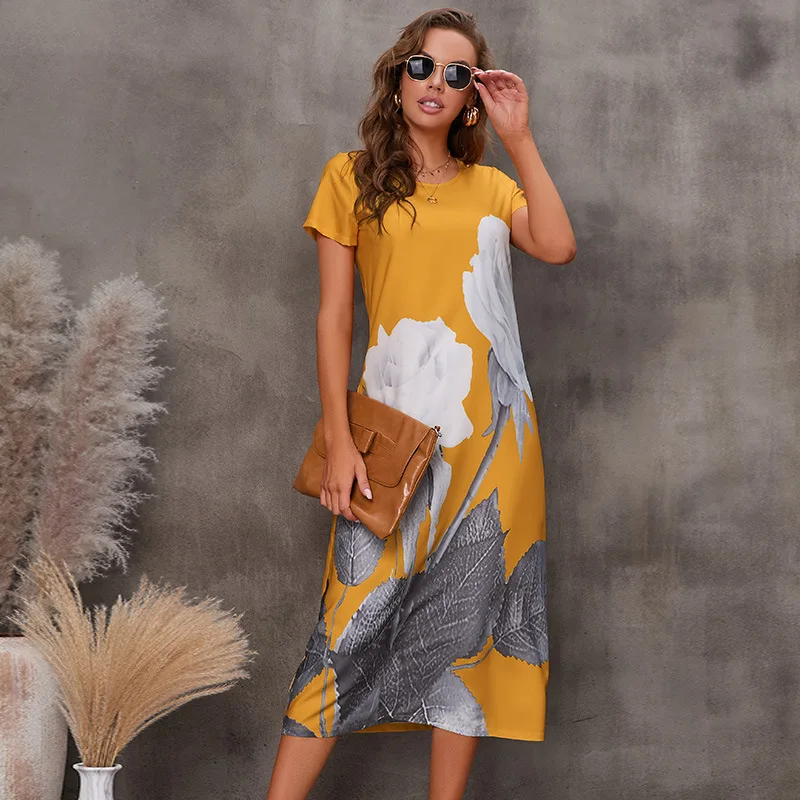 Женское платье с принтом листьев, летний Повседневный Сарафан с принтом, женское платье с круглым вырезом
Женское платье с принтом листьев, летний Повседневный Сарафан с принтом, женское платье с круглым вырезом