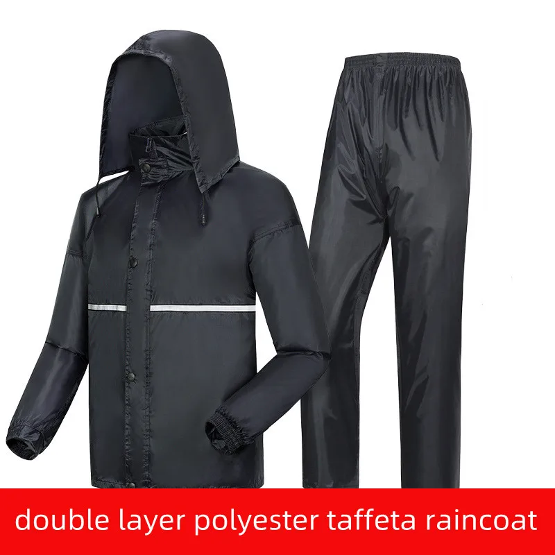 Double Layer Polyester Taffeta Raincoat Rain Pants Suit Adult Outdoor Sports Riding Safety Reflective Motorcycle Raincoat
Double Layer Polyester Taffeta Raincoat Rain Pants Suit Adult Outdoor Sports Riding Safety Reflective Motorcycle Raincoat