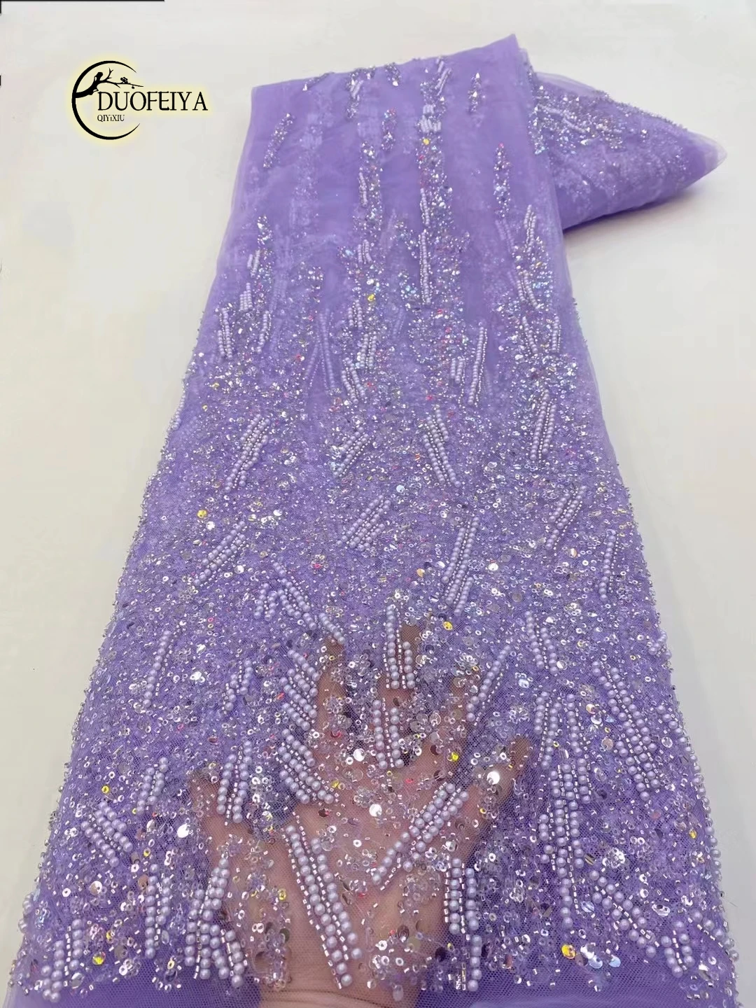 DUOFEIYA 5Yards Luxury Heavy beautiful Sequins Lace Fabric With Bead Sequins For Bridal Dress Evening Dress French Lace Fabric
DUOFEIYA 5Yards Luxury Heavy beautiful Sequins Lace Fabric With Bead Sequins For Bridal Dress Evening Dress French Lace Fabric