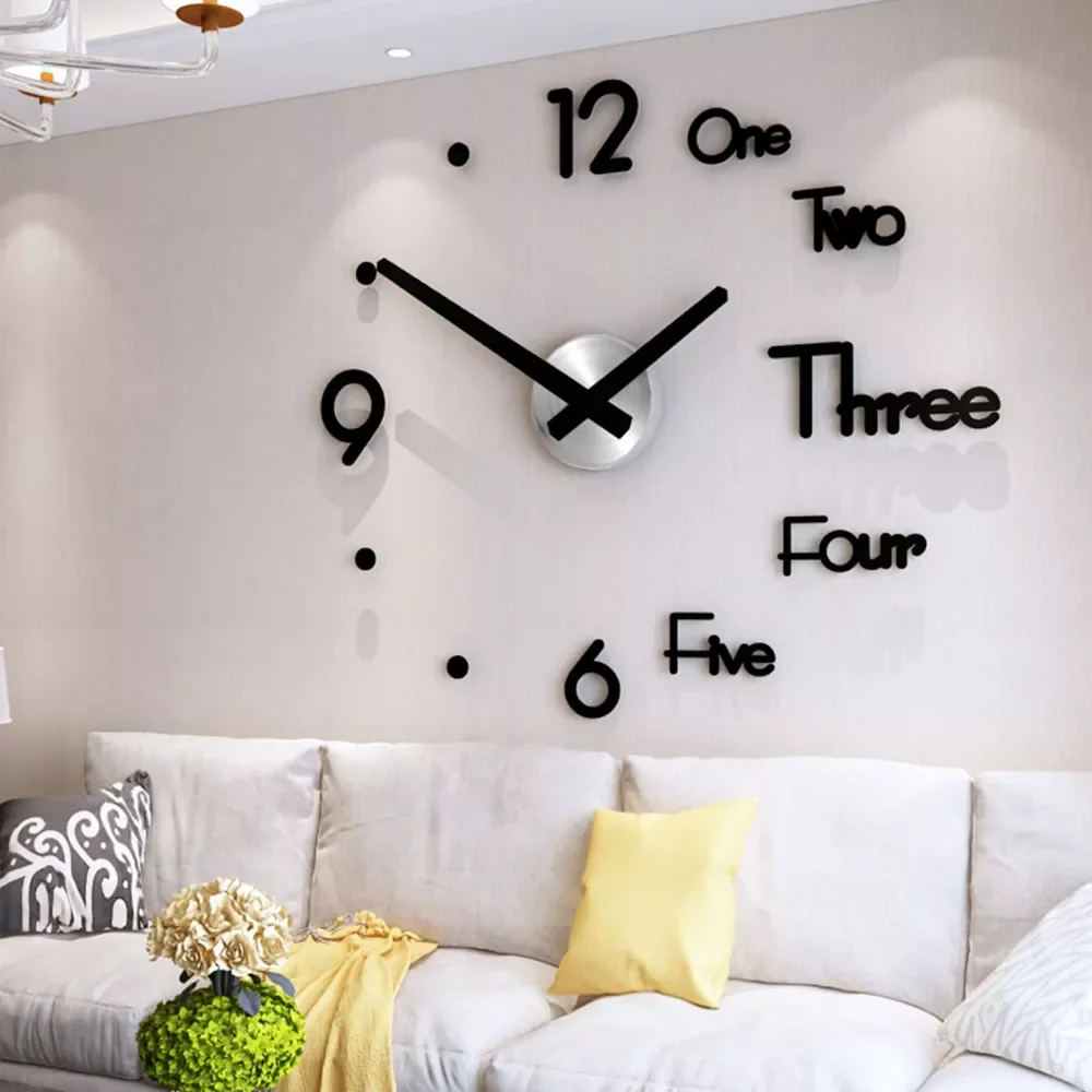 DIY Digital Wall Clock 3D Sticker Modern Design Large Silent Clock Home Office Decor Wall Watch for Living Room Decoration 
DIY Digital Wall Clock 3D Sticker Modern Design Large Silent Clock Home Office Decor Wall Watch for Living Room Decoration