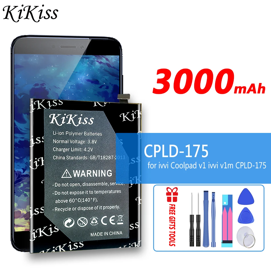 KiKiss High Capacity Battery CPLD175 CPLD 175 3000mAh for ivvi Coolpad v1 ivvi v1m CPLD-175 Batteries
KiKiss High Capacity Battery CPLD175 CPLD 175 3000mAh for ivvi Coolpad v1 ivvi v1m CPLD-175 Batteries