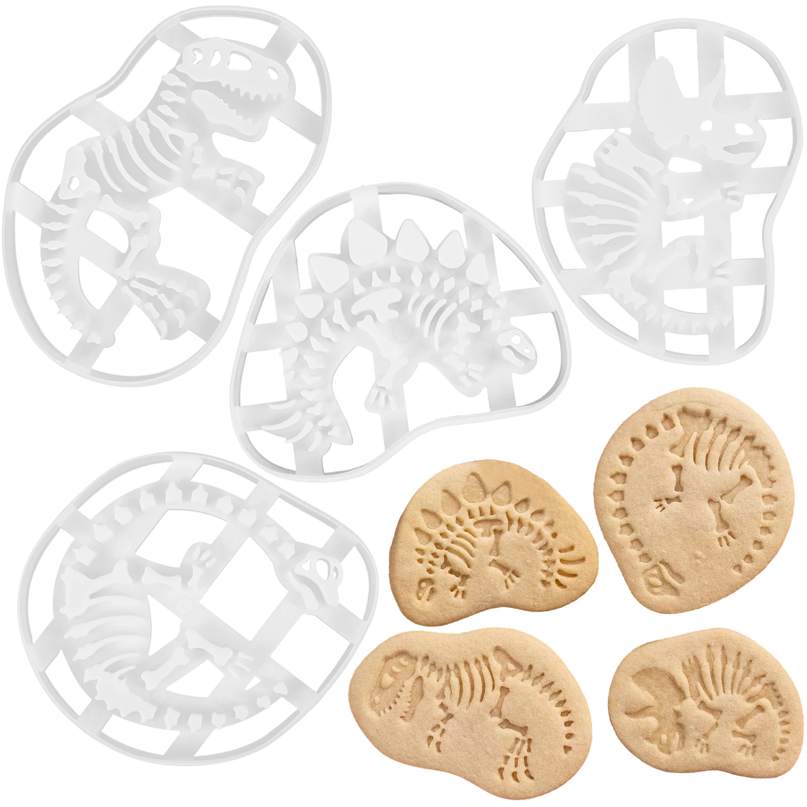 4 шт., многоразовые пластиковые формочки для печенья в виде динозавров
4 шт., многоразовые пластиковые формочки для печенья в виде динозавров