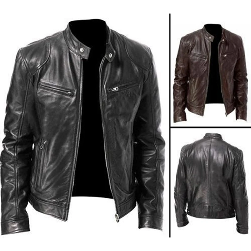Autumn Jacket Men New Slim Retro Winter Jackets Male PU Leather Stand Collar Sportswear Suits Mens Bomber Coat Chaqueta Hombre
Autumn Jacket Men New Slim Retro Winter Jackets Male PU Leather Stand Collar Sportswear Suits Mens Bomber Coat Chaqueta Hombre